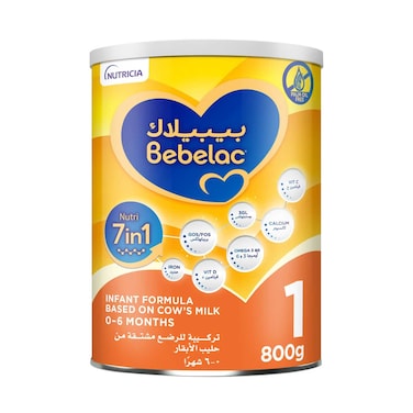 Bebelac Nutri 7in1 Stage 1 Infant Formula Base On Cow&#39;s Milk From 0 To 6 Months 800g