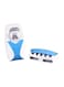 Generic Toothpaste Dispenser With Toothbrush Holder Set Blue/White