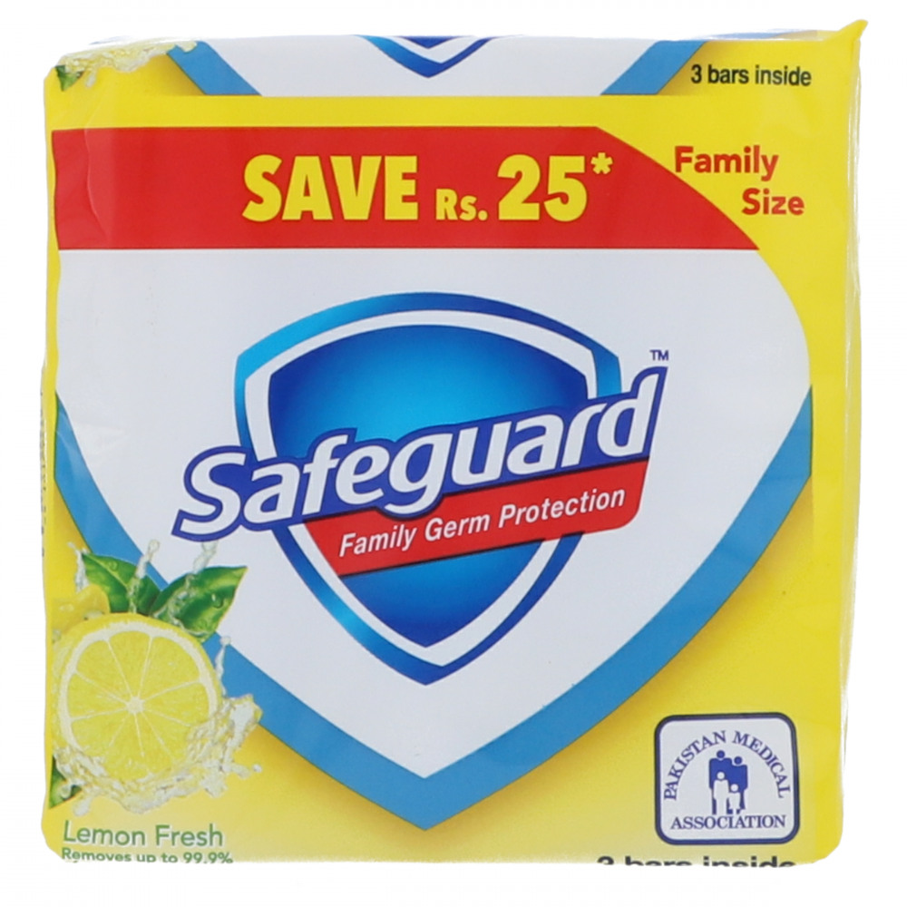 Safeguard Lemon Fresh 125 gr (Pack of 3)
