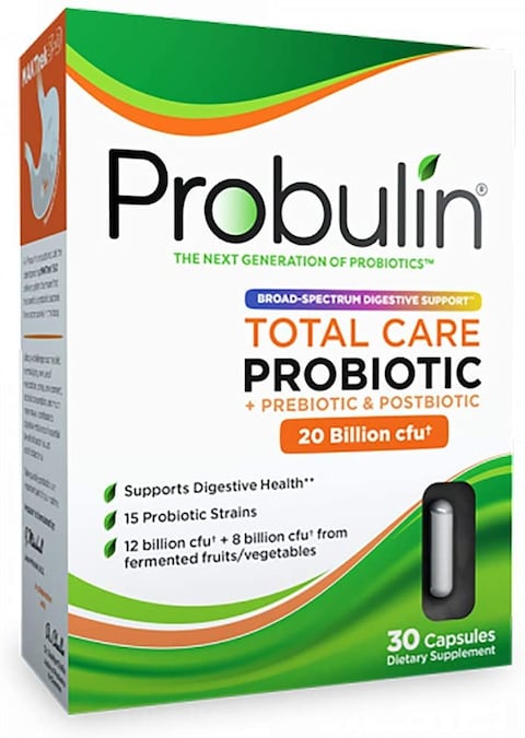 Probulin Total Care Probiotic + Prebiotic and Postbiotic Capsules 30&#39;s