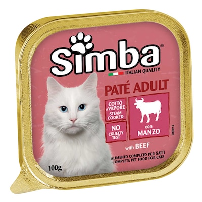 Simba Pate Beef Adult Cat Food 100g
