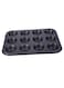 Generic 12-Piece Baking Cup Cake Mould Black