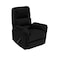 In House Velvet Rocking &amp; Rotating Recliner Chair - Black - AB09