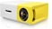 Ntech Yg300 Mini Portable Projector 400, 600 Lumens LCD Video Projector Support HDMI / USB / Av / Cvbs/ Remote Control For Home Cinema Theater Indoor/Outdoor Movie Projectors Yellow Ntech