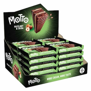 My Motto Crispy Wafer Hazelnut And Cocoa 34g x Pack Of 20