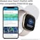 Fitbit Sense Smartwatch For Heart Health Stress Management &amp; Skin Temperature Trends Lunar White/Soft Gold Stainless Steel (FB512GLWT)