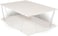 HomeCanvas Tars Modern Coffee Table for Living Room, Easy Assembly - White -Chrome