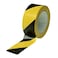 Hazard Warning Tape, 2" x 20 yards Black and Yellow Adhesive Safety Tape, Caution Barricade Construction Tape for Dangerous Areas, Walls, Pipes, Equipment PVC Floor Marking tape