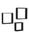 Generic 3-Piece Wall Shelf Set Black