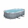 Bestway Power Steel Oval Pool Grey 4.24x2.5x1m