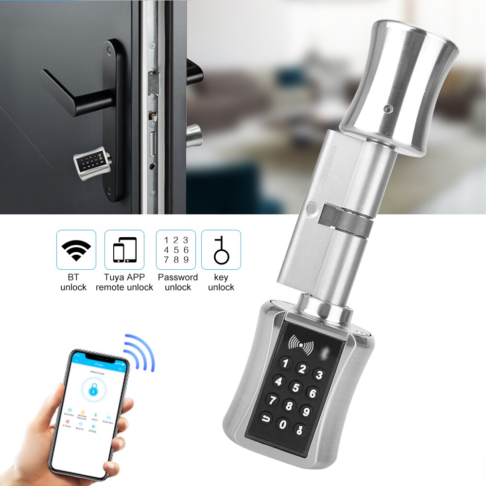 Buy Generic-Smart Cylinder Lock With TTLock APP Keyless Electronic Door ...