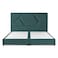 In House Janwa Velvet Bed Frame - Queen - 200x150 cm - Turquoise