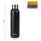 Nessan Double Wall Stainless Steel Vacuum Bottle Black 600ml