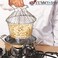304 Stainless Steel Foldable Steam Rinse Strain Fry Basket Strainer Net Kitchen Cooking Tool for Fried Food or Fruits