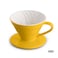 Coffee ceramic dripper dual color v01 yellow