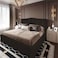 In House Shumt Linen Bed Frame - Single - 200x100cm - Dark Brown