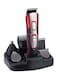 Geepas 11-In-1 Rechargeable Grooming Kit Red/Black/Silver