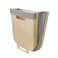 Aiwanto Trash Can Dust Bin Folding Trash Can for Kitchen Garbage Box Cabinet Door Small Garbage Can Plastic Bag Holder Hanging Waste Basket (Brown)