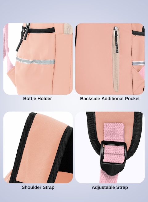 Bear Pattern Large Capacity Backpack, Nylon Durable Lightweight School Backpack, Fashion Travel Computer Bag
