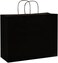 Markq Black Paper bags with handles 43 x 40 x 14 cm Large Kraft Gift bags for Birthday Party Favors, Weddings, Bridal Shower, Businesses (12 Bags)