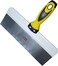 RACO Tower Putty Scraper  12-Inch Putty Knife with Soft Grip Handle   Stainless Steel Drywall Taping Knife   Yellow Handle Metal Putty Knife for Drywall Repair