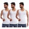 Cottonil Underwear Vests For Men - 3 Pieces - Size 4 - White