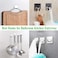 Doreen Adhesive Hooks Stick on Hooks Heavy Duty Wall Hooks Hangers for Hanging Bathroom Kitchen Home Door Closet Cabinet-Stainless Steel-4 Packs（GC1276A 4pcs）