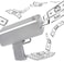 Munnk Money Gun (Silver Gray ), Dollar Gun, Spray For Playing Movies Party Game Props With 100 Pcs