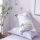 GOLDEN HOME  6-Piece Queen Size Duvet Cover Set, 1 Duvet Cover + 1 Fitted Sheet + 4 Pillow Cases, Microfibre, Muesli