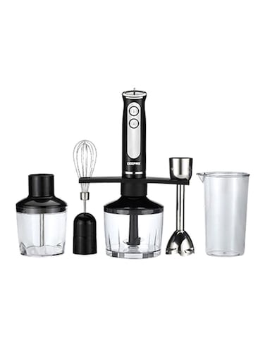 خلاط محمول باليد 5 في 1 بقدرة 600 واط 600 وات GHB6137 أسود/شفاف