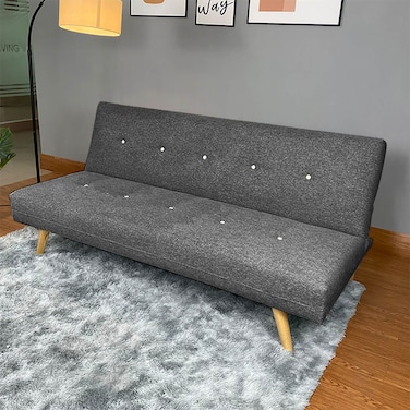 In House Aimar 2 In 1 Sofabed Linen Upholstered - Dark Grey