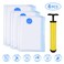 Decdeal - 6pcs Vacuum Storage Bag Reusable Space Saver Bag with Pump for Bedding Pillow Clothes