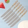 Ramadan Design Heavy Duty Ceramic Handle  Dinner Knives Set of 6 Stainless Steel Butte, Spreader Cheese Knife,Table Knifes,Steak Knives,Fruit Knife -Green And White Color