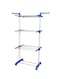 3 Layer Clothes Hanger Silver/Blue 170x126x64cm