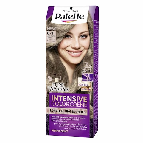 Schwarzkopf Palette Intensive Hair Color Cream 8-1 Light Blonde Cendre 50ML
