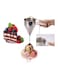 LIHAN Stainless Steel Donut Cupcake Batter Dispenser Funnel Pancake Maker Helper Rack (silver)