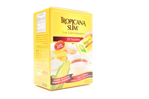 TROPICANA SLIM LOW CALORIE SWEETENER SUGAR FREE (25X2G) 50G