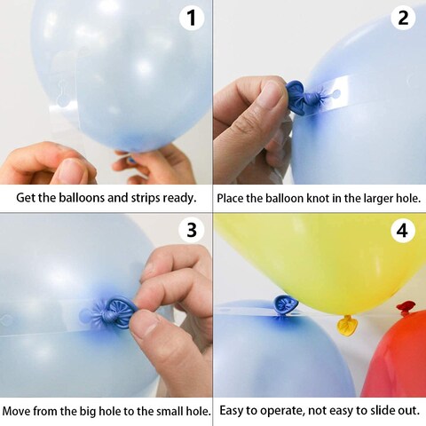 5M/16 Feet Clear Single Hole Balloon Decorating Strip Kit Balloon Arch Garland for Party Wedding Birthday Baby Shower Xmas Party Decorations(2Roll)