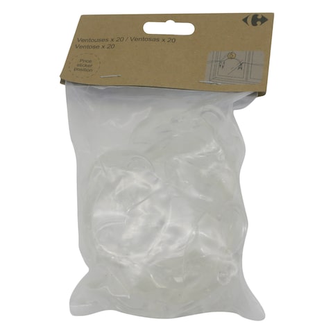 Carrefour Suction Cups With Hanger Set 20 Pieces