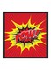 Spoil Your Wall Pow Pop Art Poster With Frame Red/Yellow 40x40cm