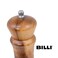 Billi Wooden Refillable Manual Salt and Pepper Mill Grinder with Stainless Steel Grinding Mechanism, 8 Inch (Brown)