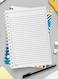 Lowha Spiral Notebook With 60 Sheets And Hard Paper Covers With Flat Mosiac Design, For Jotting Notes And Reminders, For Work, University, School