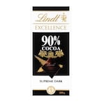 Buy Lindt Excellence 90% Cocoa Supreme Dark Chocolate 100g in UAE