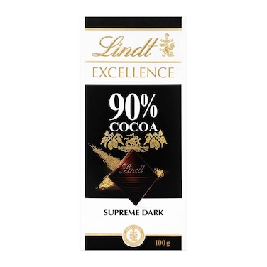 Lindt Excellence 90% Cocoa Dark Chocolate, 100g