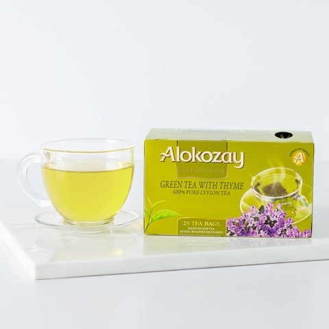 Alokozay Green Tea With Thyme 25 Tea Bags