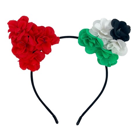 Party Magic UAE Headband with Flowers- One size- Multicolor