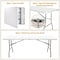 HEXAR&reg; Heavy Duty Multipurpose Camping Table Portable Folding Table Picnic Dining table Centerfold Ideal for Crafts Outdoor Events Lightweight and Durable Table with Carry Handle (L152 W70 H74 CM)