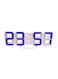 Generic Digital LED Alarm Clock White/Blue 22X5X10Centimeter