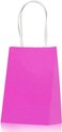 Markq Pink Paper bags with handles 15 x 11 x 6 cm Small Kraft Gift bags for Birthday Party Favors, Weddings, Merchandise, Goodies, Baby Shower (24 Bags)