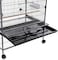 Egardenkart&reg; 132cm Wrought Iron Standing Large Flight King Bird Cage for Cockatiels African Grey Quaker Amazon Sun Parakeets Green Cheek Conures Parrot Bird Cage Birdcage with Stand (Large)
